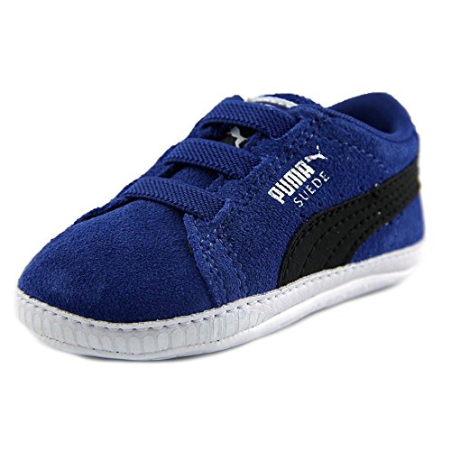 PUMA Unisex-Kids Suede Crib, True Blue-Puma Black, 1 M US Little Kid
