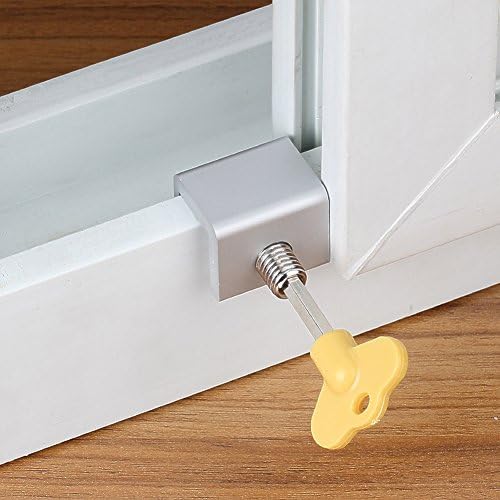 BELTRY 8Pcs Sliding Window Locks,Aluminum Alloy Door Frame Security Lock with Keys,The Burglar-proof,Protect the Safety of their Families While Improving Air Circulation. (8Pcs)