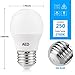 AED Lighting 3W LED Bulbs, 25W Incandescent Bulb Equivalent, Not Dimmable 250lm Warm White 2700K G14 E26 Base LED Small Light Bulbs for home, 4-Pack