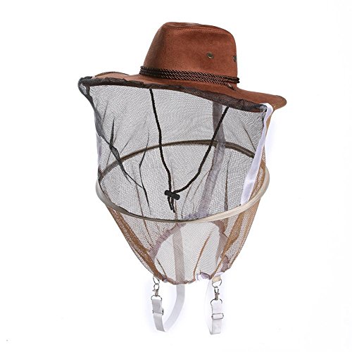 globeagle Anti Mosquito Mesh Hat, Beekeeping Beekeeper Cowboy Hat Mosquito Bee Insect Net Veil Face Protector