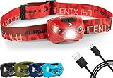 Flagship-X Phoenix Rechargeable Waterproof LED Camping Headlamp Flashlight For Running - Red