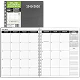 2019-2020 Academic Planner, 8.5' x 11', Premium Paper, Monthly Design Grey Cover, Teacher and Student Planner, 18 Month
