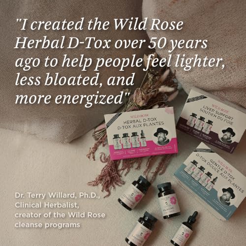 Wild Rose Herbal D-tox Kit – 12 Day Cleanse Program – Detox Cleanse for Colon, Gut Health, Constipation Relief for Adults