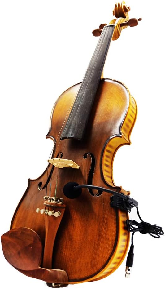 4/4 acoustic violin fiddle gooseneck clip condenser microphone for shure instrument mic body belt-pack transmitter wireless system with 4 pin mini xlr connector: Musical Instruments