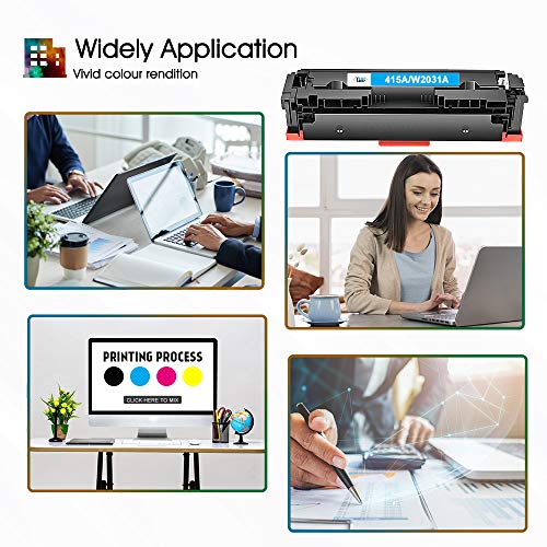 Cool-Toner-Cartucho-de-toner-Compatible-con-para-Usar-en-Lugar-de-HP-415A-415X-W2030A-W2030X-HP-Color-Laserjet-Pro-MFP-M479fdw-M479dw-M479fdn-M454dw-M454dn-NegroCianAmarilloMagentaPack-de-4