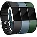 Maledan Bands for Fitbit Charge 2, Black Slate Blue Green, Small