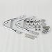 Detachable Two Up Luggage Rack Docking Hardware Kit Compatible with Harley Touring 1997-2008 (Replace Part Number 53804-06)