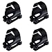 Kasteco 4 Pack Scuba Dive Universal Plastic Clip Snorkel Keeper Tube Holder, Black