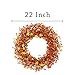 VGIA 22 inch Artificial Fall Wreath Berry Wreath Fall Maple Leaf Wreath for Front Door Fall Decorations