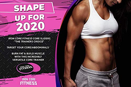 Exercise Sliders for Fitness Strength and Fat Loss. The Ab Workout Equipment for Women and Men Used by Trainers as Core Workout Equipment. Gymnastics Sliders Body Sliders for Working Out on Carpet