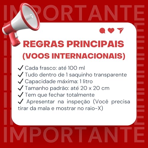 Saquinho Zip Lock Transparente 20x20cm 1L Padrão ANAC para Voos Internacionais Bagagem de Mão (10)