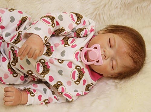 HOOMAI 22inch lifelike babies reborn baby doll girls sleeping newborn toddlers silicone toys cheap