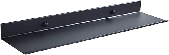 YUNB Estantería de baño negra para ahorrar espacio, extra fuerte