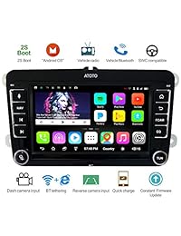 ATOTO A6 Android coche navegación estéreo con Bluetooth dual y 2 A carga   VW específico entretenimiento multimedia radio, WiFi BT Tethering Internet, soporte 256 G SD y más