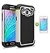 Galaxy J1 Case, [Non-Slip] [Slim Perfect-Fit] [Drop Protection] [Shock-Absorption] [Impact Resistant] Hybrid Dual Layer Galaxy J1 Case, [Hard Plastic with TPU/ Soft Silicone] Protective Case Rubber Bumper Slim Cover Case for Samsung Galaxy J1 + Screen Protector (White)