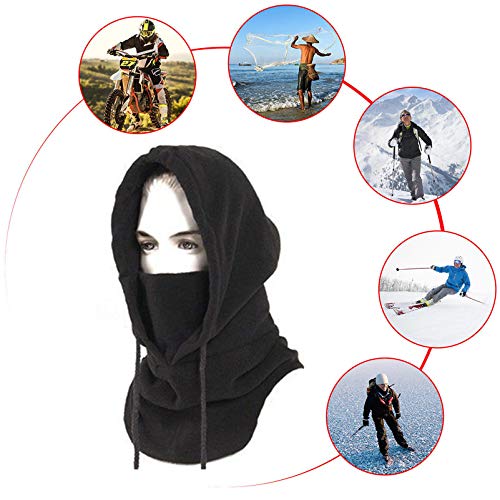 Hi-crazystore Ski Mask Winter Neck Protect Keep Warm Cycling Motorcycle Mask (White)