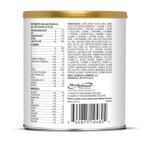 PURAMINO HYPOALLERGENIC INFANT DRINK, FOR SEVERE FOOD ALLERGIES, OMEGA-3 DHA, IRON, IMMUNE SUPPORT, POWDER CAN, 14.1 OZ