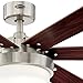 Westinghouse Lighting 7205100 Alloy II, Modern LED Ceiling Fan with Light, 52-inch, Brushed Nickel Opal Frosted Glass