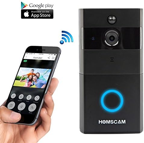 WiFi Wireless Video Doorbell with 8G Memory Storage and Two-Way Talk, Smart Door bell Security Cemera Wireless with PIR Motion Detection, Day and Night Mode Automatic Swithchin