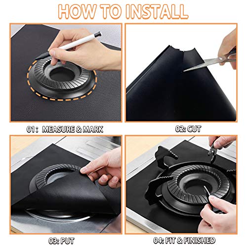 Moyisea 12 Pack Stove Burner Covers, Upgraded Double Thickness Gas