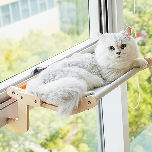 MEWOOFUN Cat Window Perch Lounge Mount Hammock Window Seat Bed