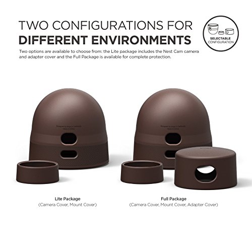 elago Nest Cam OUTDOOR COVER [ALL WEATHER PROTECTIVE COVER][Dark Brown][Full Package-3Pcs : Adapter Cover Included] - [Protection][Blending In][Easy Installation] - Thumbnail 5