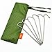 TITO Titanium Shepherd's Hook Tent Stakes Tent pegs Nail pegs Dia 3.0mm and Length 165mm only 6.1G.(Pack of 6) (Silver)