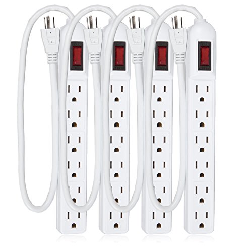 Maxxima 6 outlet power strip surge protector 300 joules…