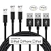 TimKong iPhone Charger Cable MFi Certified 3Packs [3FT 6FT 6FT] to USB Charging & Syncing Charger Cord Nylon Braided with iPhone X/8/8 Plus/7/7 Plus/6/6 Plus/iPad and More (Black)