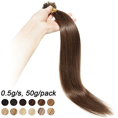 U Tip Hair Extensions Human Hair Keratin Bonding 100 Strands