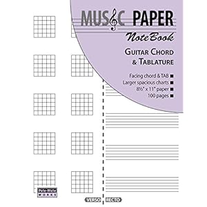 MUSIC PAPER NoteBook – Guitar Chord & Tablature