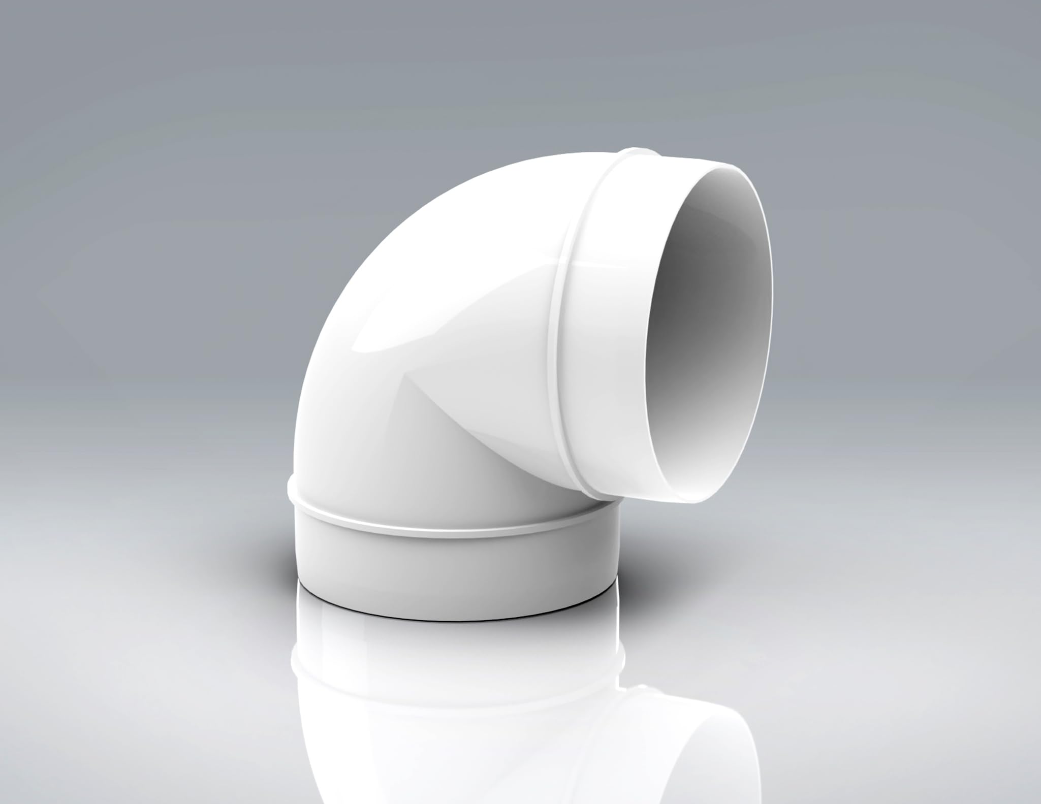 1 pc x 90 Degree Elbow Connector Bend 100mm - 4 inch Round Plastic Ducting Joint to Connect Round Duct Pipe or Flexible Hose Ventilation Pipe