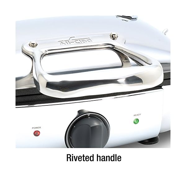 AllClad 99011GT Stainless Steel Belgian Waffle Maker with 7 Browning
