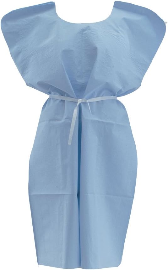 MEDLINE Disposable Patient Gowns 3-Ply Tissue Poly Tissue White