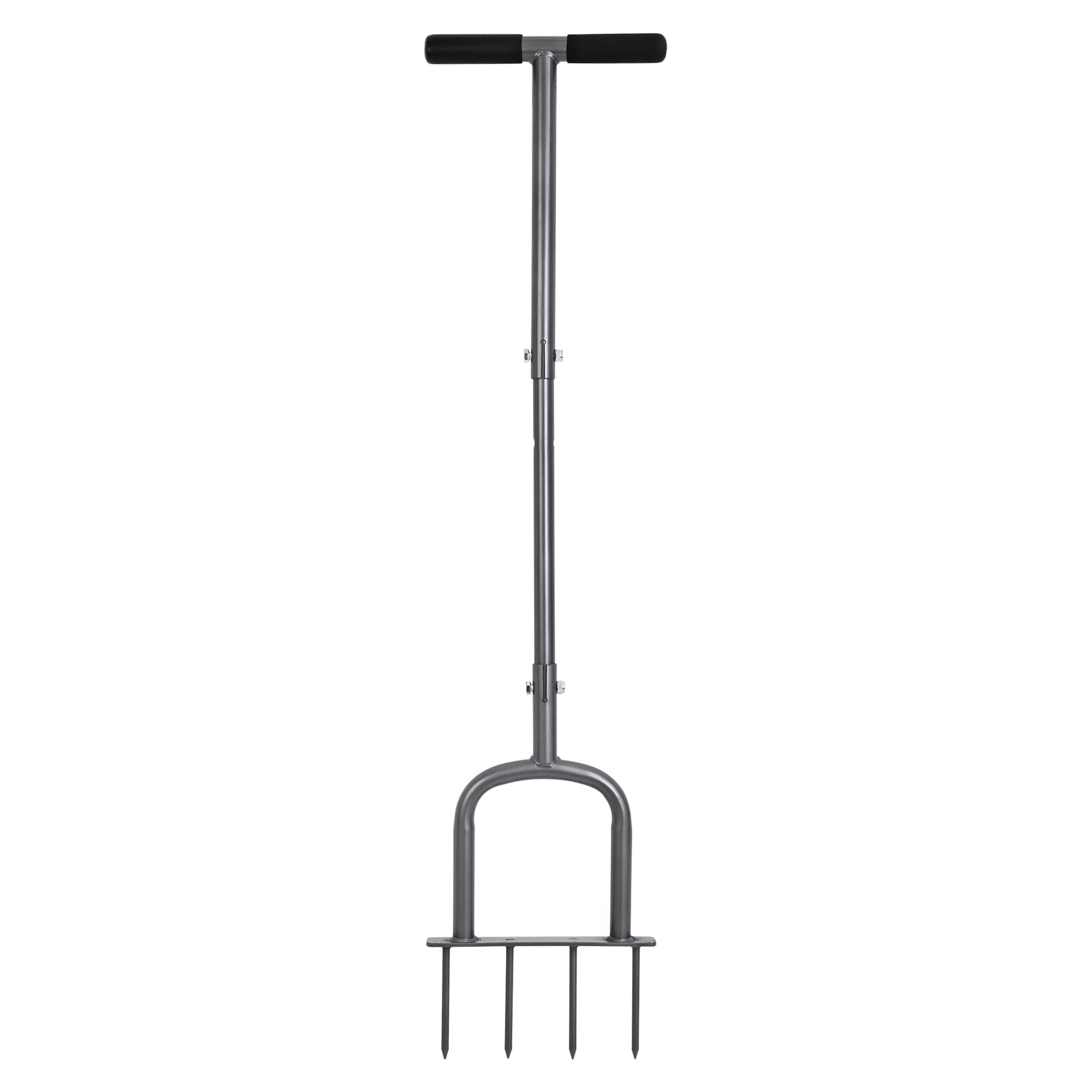 BARAYSTUS Manual Lawn Aerator, Height-Adjustable Manual Lawn Aerator for Compacted Soils and Lawns, Hand Aerator with 4 Spikes