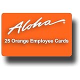 25 Orange Aloha Server Swipe POS Cards