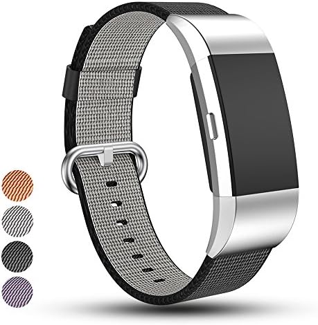 Feskio for Fitbit Charge 2 Watch Band Strap Accessory Woven Nylon Replacement Watch Band Wrist Strap for Fitbit Charge2 Smart Watch