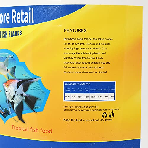 SOUTH SHORE RETAIL, LLC Premium Tropical Fish Food Flakes 2.5lb Bulk