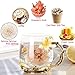 Tea Cup, Mother's Day Gifts, Coffee Mug Cups, Lily Flower Glass Tea Cup, Unique Personalized Birthday Present Ideas for Women Grandma Mom Teachers Hot Beverages 12OZ Orange