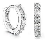 AMBESTEE Women Girls Fashion Jewelry 925 Diamond Rhinestones Sterling Silver Earrings Studs Set ¡­