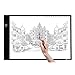 LED Light Box, GLISTENY Stencil Board Drawing Board Tracing Light Box Sketching Artcraft Board 3 Dimmable for Stenciling 2D Calligraphy Embossing Scrapbooking Tattoo (A4 DC)