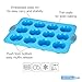 Crystal Bake SteelRim Silicone Muffin & Cupcake Baking Pan - 12 Cup - Blue