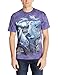 The Mountain Snowy Owls Adult T-Shirt, Blue and Purple, Medium