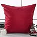 Deconovo Cushion Covers Home Decorative Hand Made Pillowcase Cushion Covers for Sofa 18 x 18 Inch No Pillow Insert Red