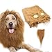 Gimilife Dog Lion Mane, Dog Costume Lion Mane Wig Halloween Costumes for Medium Large Dog with Ears & Tail, Fancy Lion Hair Dog Clothes Holiday Party (M Size,Light Brown)