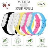 Cimkiz Mosquito Repellent Bracelet, Pest Control Natural Waterproof Anti Insect Bug Repeller Band, DEET Free Safe for Baby Kids Adult Indoor Outdoor Sport - 5 Packs