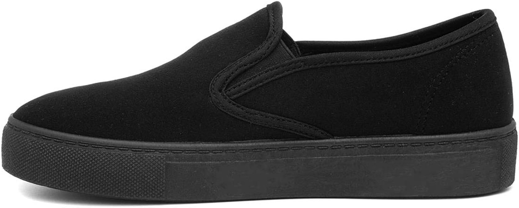 all black slip on pumps