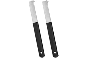 2pcs Paver Removal Tool, Stainless Steel Paver Puller with Joint Scraper Micro Tooth & Gripper Slots Paving Block Extractor L