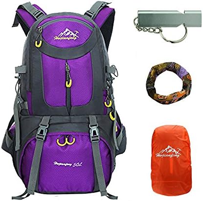 caxece 40L / 50L / 60L Mountaineering Backpack Outdoor Lightweight Bicycle Backpack Climbing Hiking Backpack Travel Sports Daypack Camping Trekking Backpack with Rain Cover Waterproof