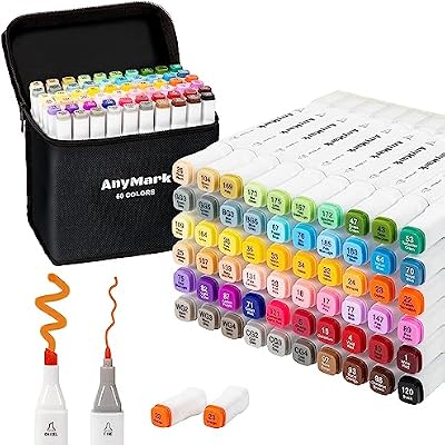 Alkohol Marker, 60 Farben Doppelspitze Alcohol Marker